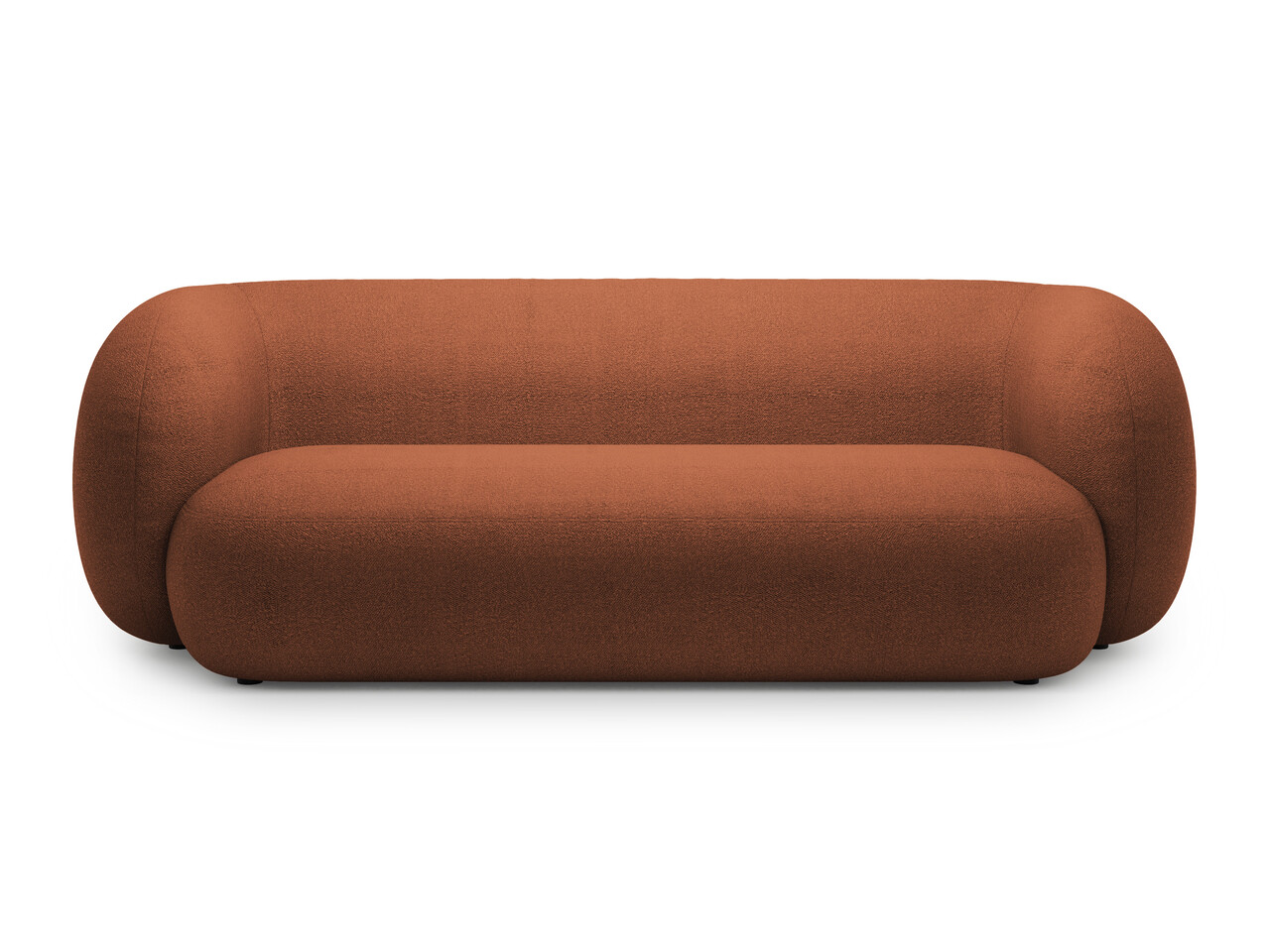 Canapea modulara 3 locuri, Kate, Micadoni Home, 213x99x76 cm, tesatura boucle, teracota - imagine 5